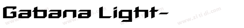 Gabana Light字体转换
